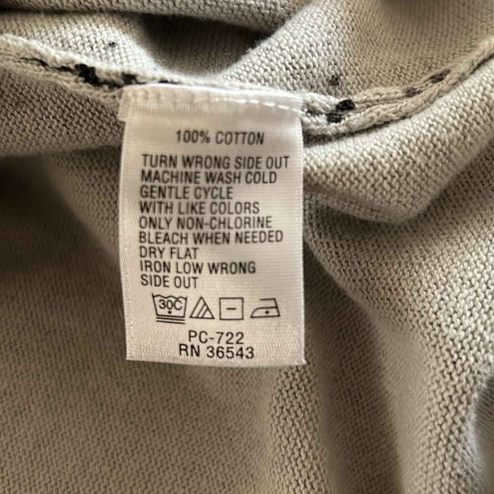 Izod grey black dusty lavender fireworks pattern cardigan. - Picture 8 of 8